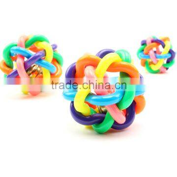 Hot Selling Promotional Pet Toys Colorful Bell Pet Ball For Dogs Dog Plastic Ball photo-2