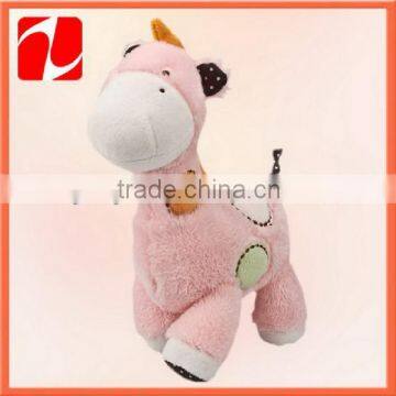 high quality plush fluffy Christmas gift giraffe toy