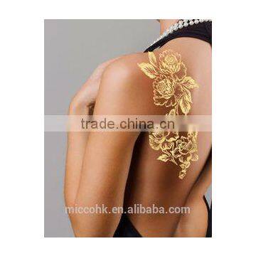 2016 Best Price Flash Tattoos Foil Gold Temporary Tattoo Sticker photo-4