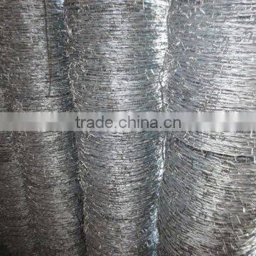 Galvanized Reversed Twisted 1.6mm Barbed Wire 400meters Rolls