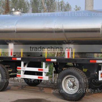 12000L Stainless Steel Material Water Tank Tractor Trailer