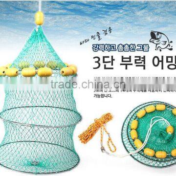 strong folding stainless basket fishing net basket