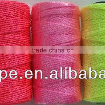 Nylon twist twine Fluorescent pink and yellow