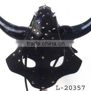 Medieval Leather Armor Viking Horned Helmet