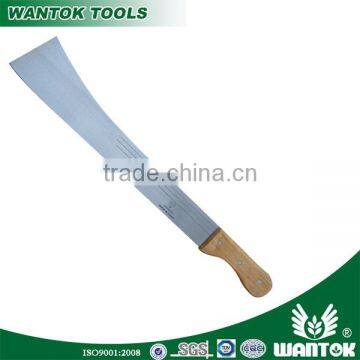 Hot rolled high quality steel machete with wood grip