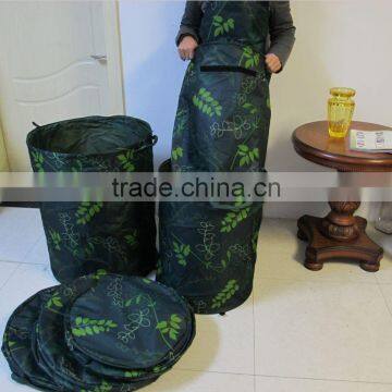 PP PE 600D Printed Folding Pop up Garden Yard Collapsible Leaf Storage Waste Garden Bag photo-4