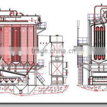 35t/h-130t/h sequence chain grate boiler SZL29-1.25/130/70-AII