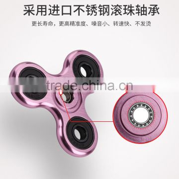 2017 New fidget spinner Clover Aluminium Alloy Fidget Spinner Hand Finger Spinner Metal Tri Spinner