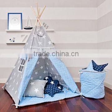 Promotional Wholesale Custom Cotton Canvas Wooden Kids Childrens Play Teepee Tipi Indian Tent photo-4