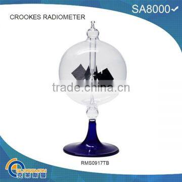 desktop crookes radiometer with blue base RMS0917TB