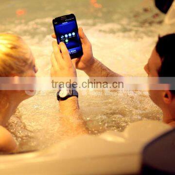 Home design spa product jakuzzie personal sex massage fiberglass led tv 2 person indoor hot tub from Guangdong China