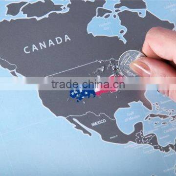 New World Map With Scratch off Flags Edition Tube Packaging Scratch Travel World Map photo-2