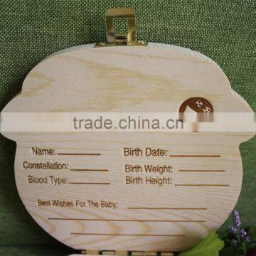 Unique Christmas Gifts Custom Children Toy Organizer Storage Baby Milk Teeth Laser Wooden Growth Memory Tooth Gift Packing Box photo-3