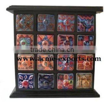 16 Ceramic Drawer Wooden Chest Supplier