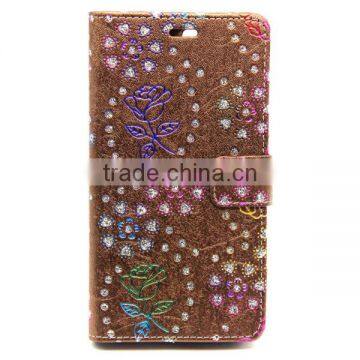 Hot selling PU Leather phone case peacock pattern case flip leather case for Wiko Rainbow