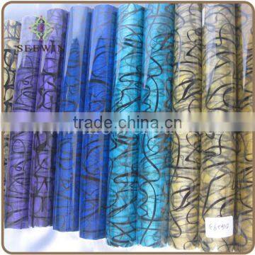 The design of beautiful organza fabric wedding, home decoration/Organza floral wrapping and packaging roll/floral packaging