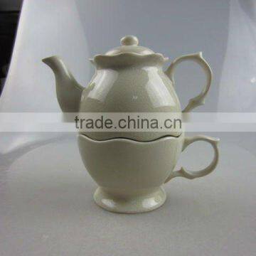 Stock set of coffee pot with cup