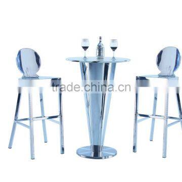 B133G Luxury Stainless Steel Bar Furniture Bar Table and Bar Chair photo-2