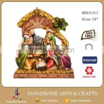 8 Inch Home Decoration Religious Items Jesus Birth Christmas Crib Nativity Set Statues photo-6