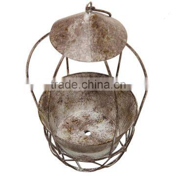 Rustic Style Freestanding / Hanging Brown Metal Flower Plant Pot Rack / Display Planter photo-2