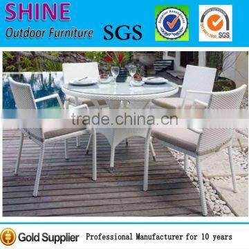 Garden Dining Table and Chair Set Outdoor Rattan Furniture