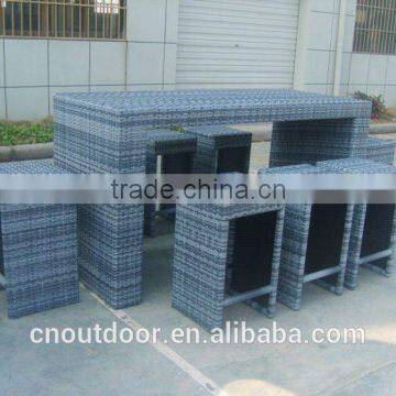 Simple Outdoor Furniture Leisure Rattan Bar Set photo-3