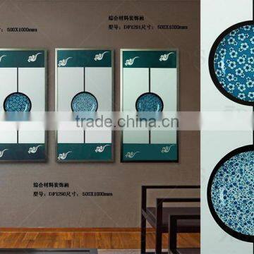 Framed Handmade Art Glass Wall Plates for Home Decoration photo-2