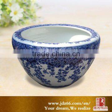 China home decor wholesale white and blue hand painted ceramic pots