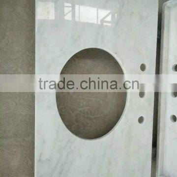 Wholesale Natural Carrara white marble kitchen vanity top