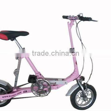 Small electric folding bike with aluminum frame