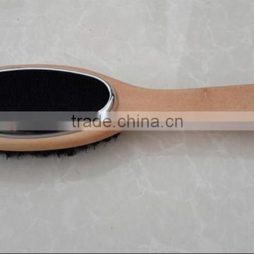 Antistatic double side wooden cloth brush