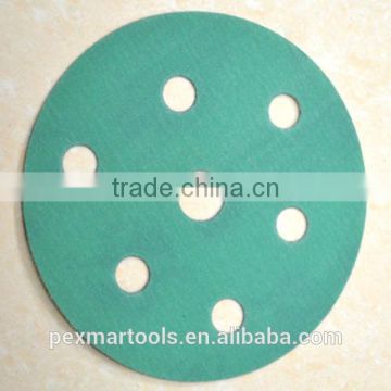 Green Color, Best quality,150mm, 8+1hole hook and loop film disc