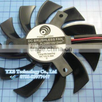 Cpu Cooling Fan For MSI R6850 R6870 R6790 460GTX 560GTX 570GTX 580GTX PLD08010S12HH 2wires DC12V 0.35A Brushless Cooler Radiato