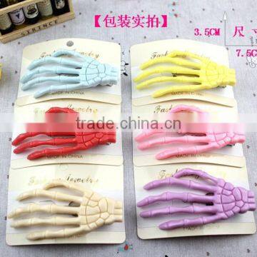 Promotion Hair Clip Skeleton Hair Clip Hand Bone Hair Clip photo-6