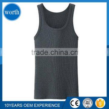Men Black Crew Neck Sleeveless T-shirt, Summer Gym Tank Top