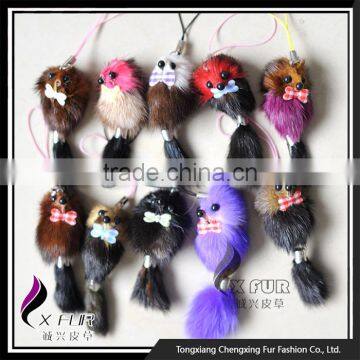 CX-P-24 Wholesale In Bulk Promotional Large Size Mink Fur Mobile Phone Adornment Gift photo-2