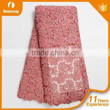 High Quality Lace Fabric Mesh Embroidery Guipure Cord Lace Cupion CP0145 African Cord Lace for Wedding Dress photo-2