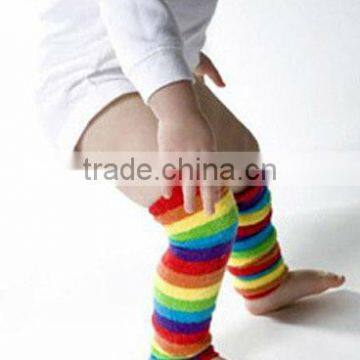 Lovely Baby Girls Elastic Cotton Arm Warmer Rainbow Leg Warmers