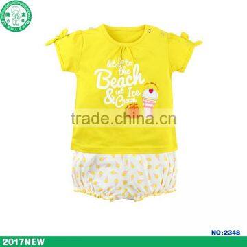 Infant and Toddler Girls Summer Cotton Clothing Sets