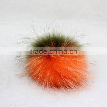 Myfur Multicolor Customize Size Colorful Dazzles Dyed Raccoon Fur Pom Poms photo-4