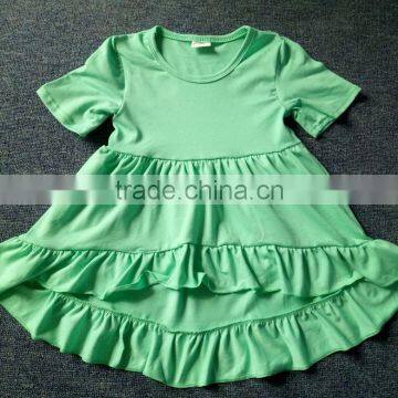 baby cute dress from China supplier wholesale girl short sleeve high-low skirt 2017 fall