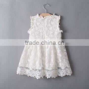 Summer New Style Lace Embroidery Kids Clothes Girls Dresses Baby