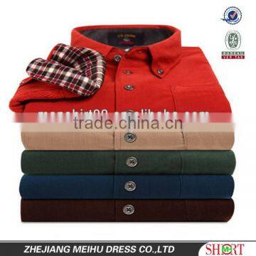 2016 new thick warm mens heavy cotton corduroy shirt