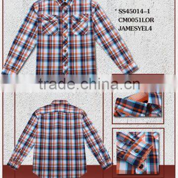 2016 New Fashionable 100% Cotton Checked Kids Shirts photo-6