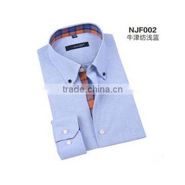 100% Cotton White Men's Oxford Cotton Dress Shirt photo-3