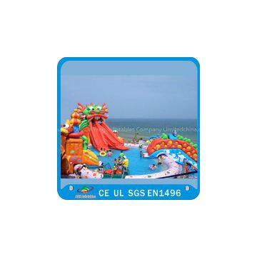 Giant Kids Inflatable Water Park For Hotel Swimming Pool , Beach Party Inflatables