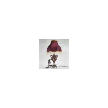 Antique Table Lamp with Telephone,.