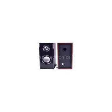 5V USB 2.0 Small Wooden Computer Speakers , Table PC Stereo Computer Speakers