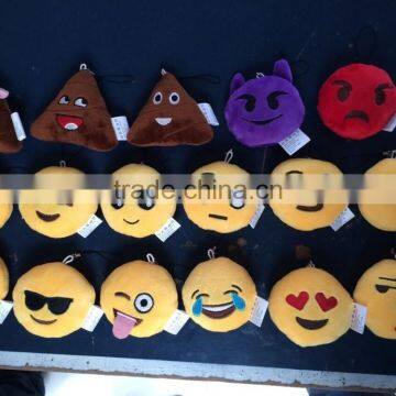 Emoji pillow key chain phone expression key chain cheap key chains