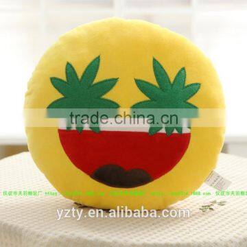 32cm Emoji Smiley Emoticon Yellow Round Cushion Pillow Stuffed Plush Soft Toy (Sleepling)